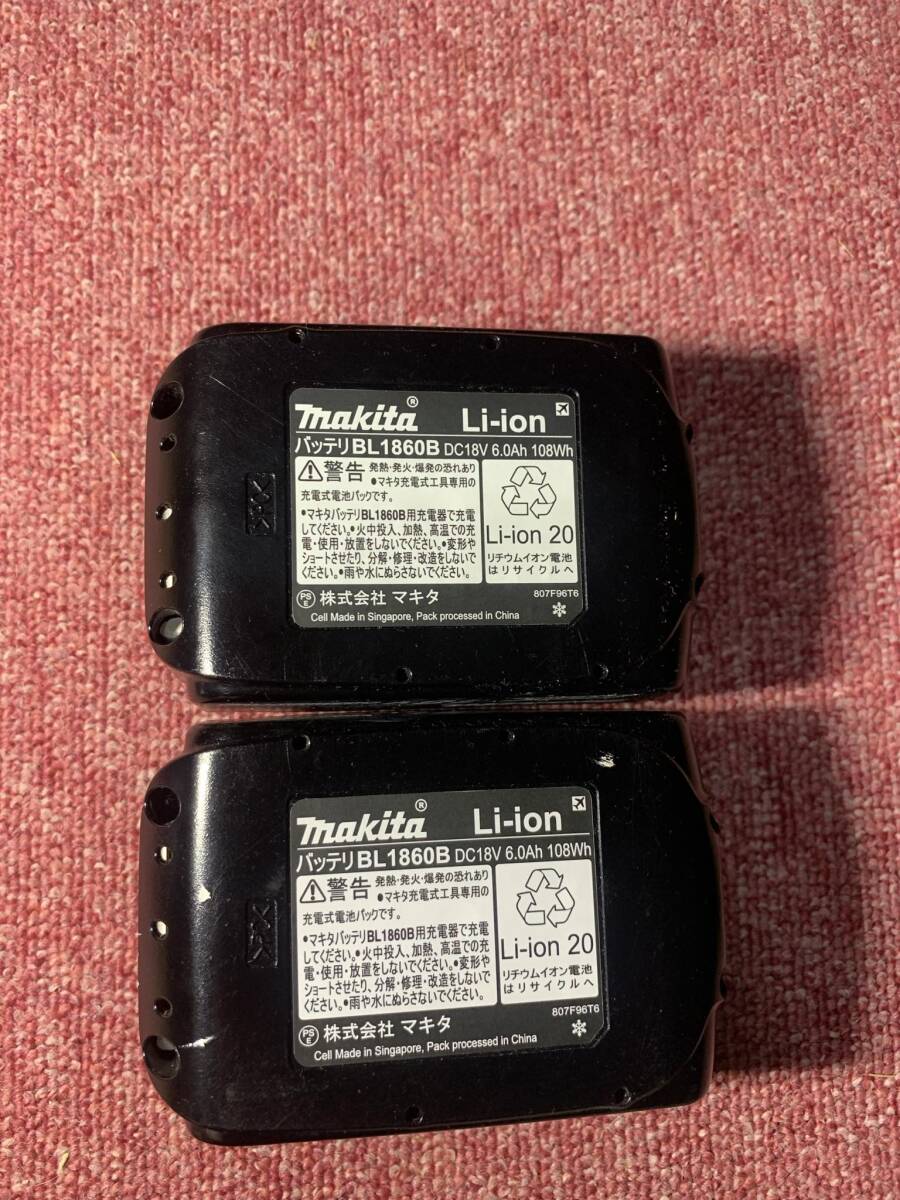  used Makita BL1860B lithium ion battery 18V