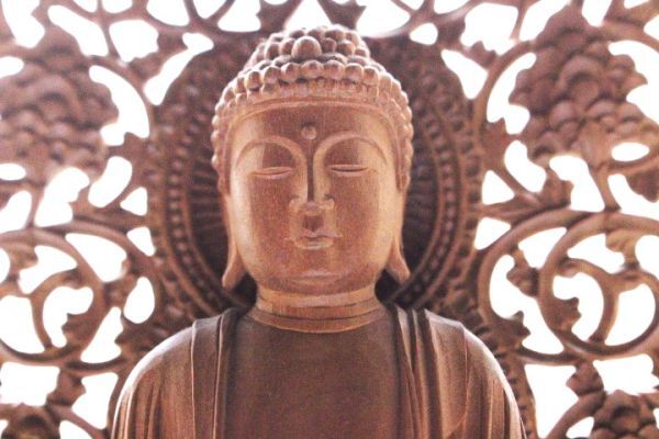 △な-275 福田照明 作 白檀 仏像 中古 阿弥蛇如来 立像 五寸 △な-275 福田照明 作 白檀 仏像 中古 阿弥蛇如来 立像 五寸