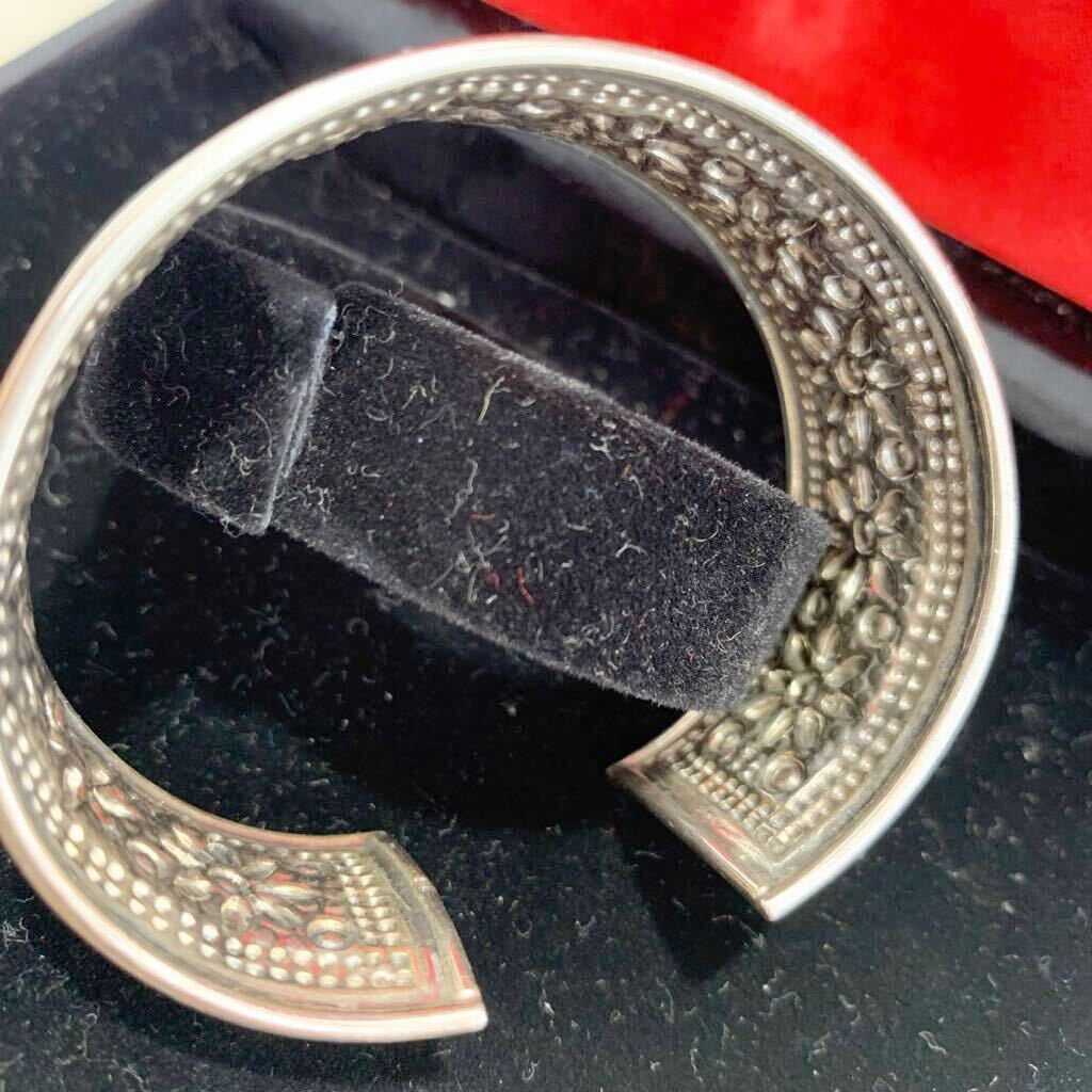 SILVER индеец ювелирные изделия браслет серебряный браслет аксессуары Navajo группа 28g