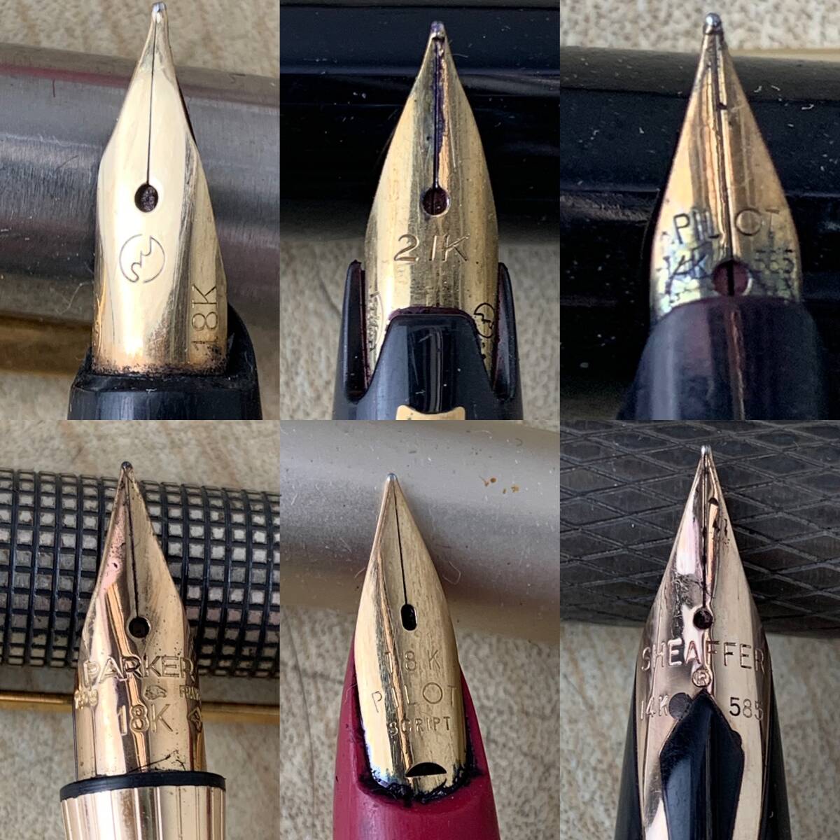 【まとめ売り】万年筆　ボールペン　筆記具　14K　18K　21Kなど　PILOT　SHEAFFER　PARKERなど　2420s0004_画像8