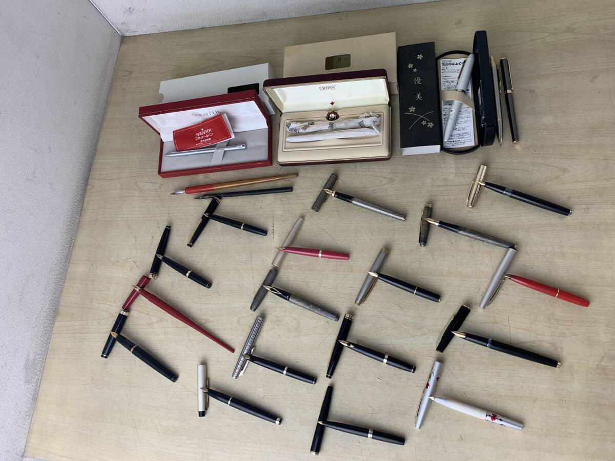 [ set sale ] fountain pen ballpen writing brush chronicle .14K 18K 21K etc. PILOT SHEAFFER PARKER etc. 2420s0004