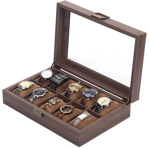  new goods Reodoeer 10ps.@ for collection case wristwatch storage box wristwatch storage case wood grain PU 72