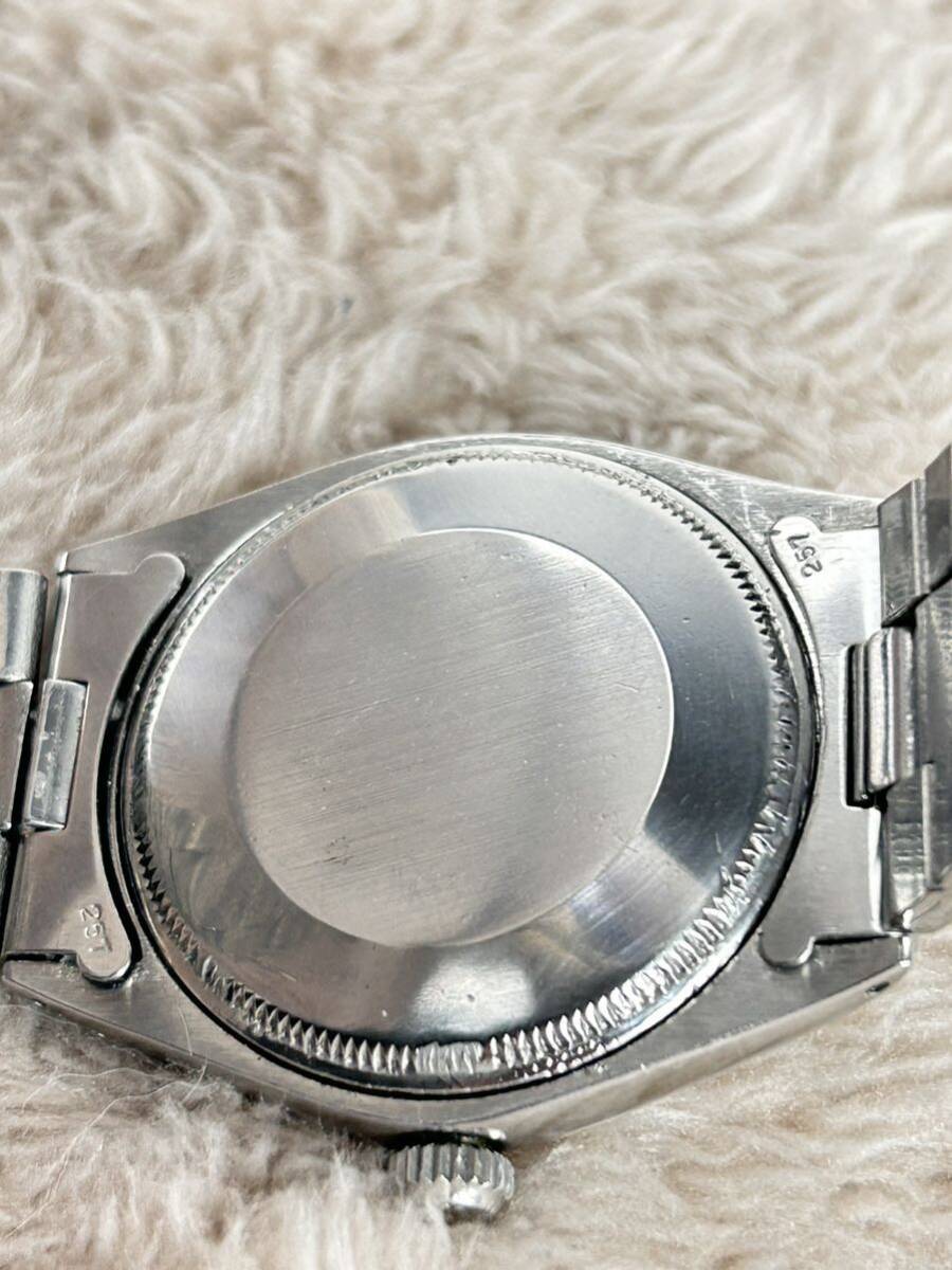 1円　OH済み　ロレックス 1005 オイスターパーペチュアル 自動巻き メンズ稼働品 WG+SS ROLEX Rolex 腕時計シルバー オーバーホール済み_画像8