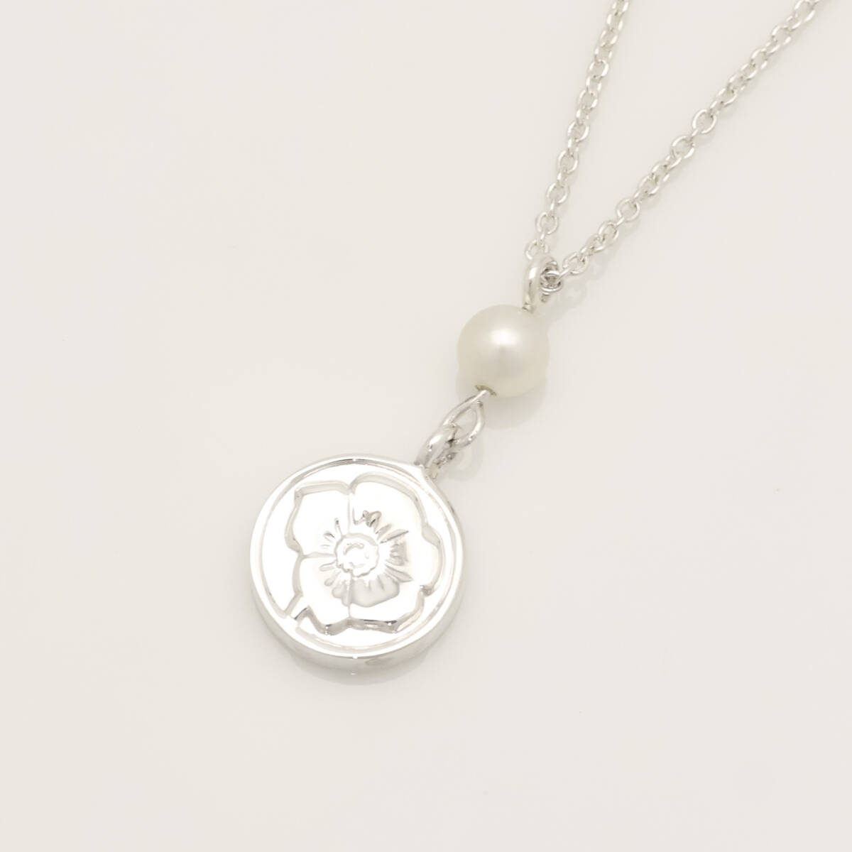 【美品】ティファニー TIFFANY＆Co. ハイビスカス パール ネックレス AG925_画像5