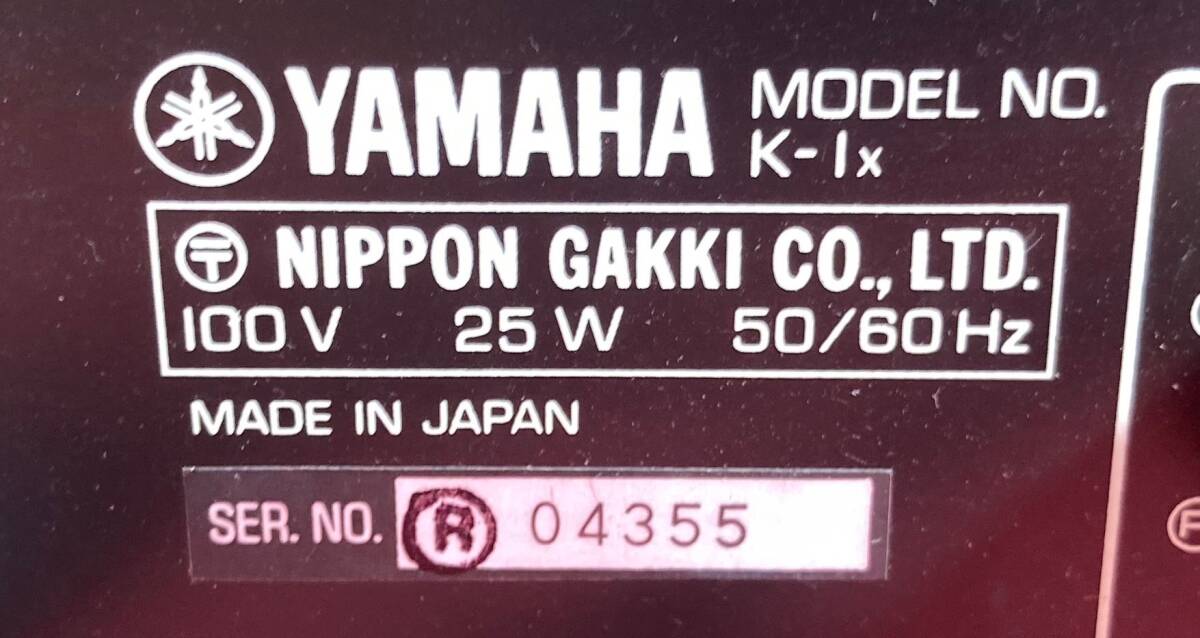 1 jpy ~ YAMAHA Yamaha CASSETTE DECK cassette deck K-1x AC 100V 25W 50/60Hz present condition goods ( electrification possible ) / audio equipment / YAMAHA