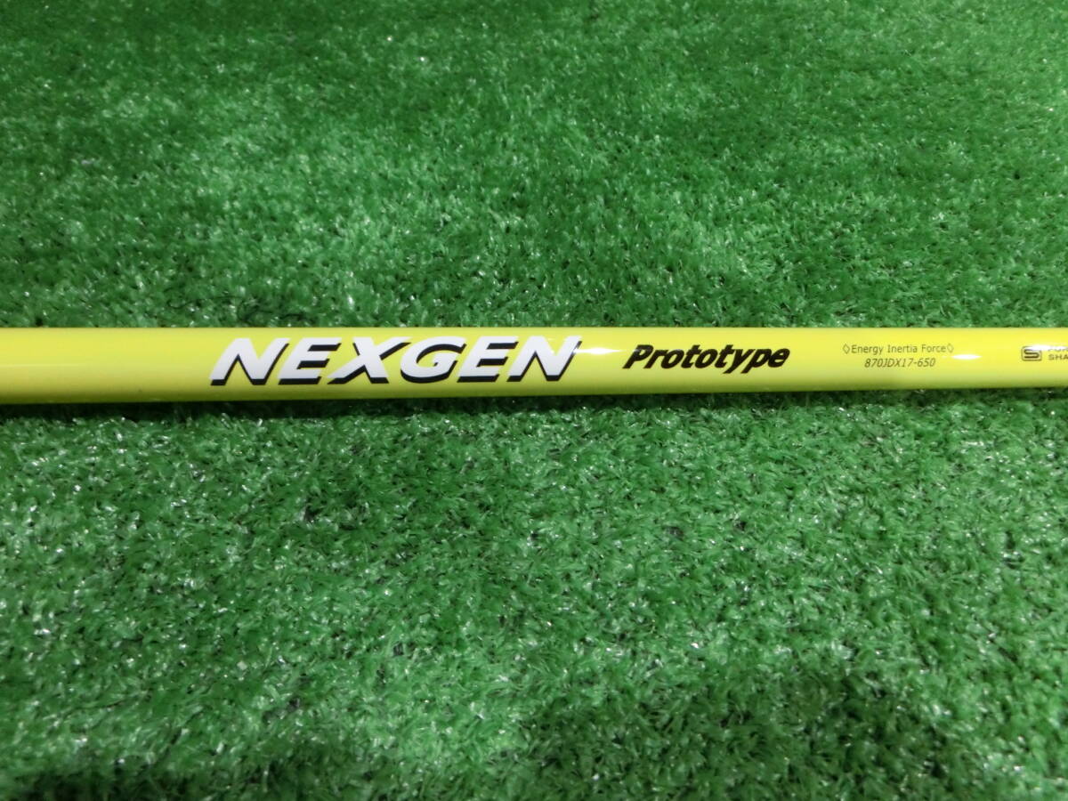 話題のNEXGEN EIF シャフト prototype イエロー 870JDX17-650 キャロウェイスリーブ付 115.5cm クラブ装着46.5in レア長尺イエローEIF_画像2