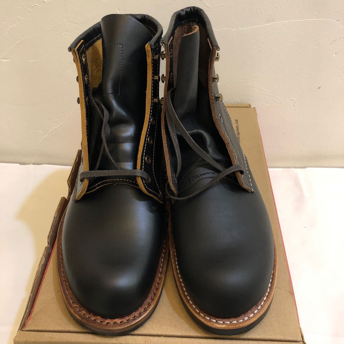  unused goods with defect REDWING Red Wing Irish setter boots black 26.5cm USA made leather shoes men's USA8.5