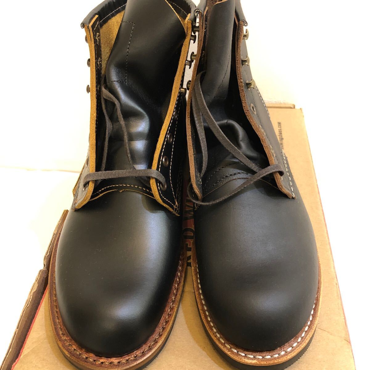  unused goods with defect REDWING Red Wing Irish setter boots black 26.5cm USA made leather shoes men's USA8.5