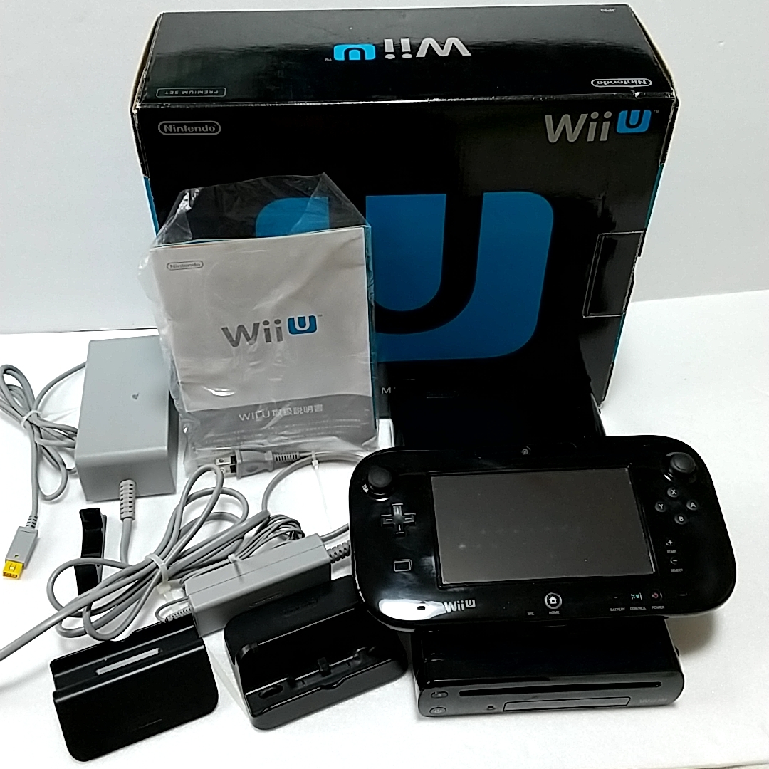 任天堂 WiiU 本体 プレミアムセット 32GB ブラック ニンテンドー Wii U_画像1