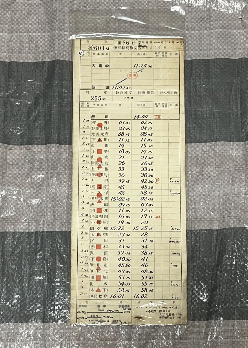 Yahoo!オークション - 国鉄 運転士時刻表 スタフ 伊那松島機関区 普通