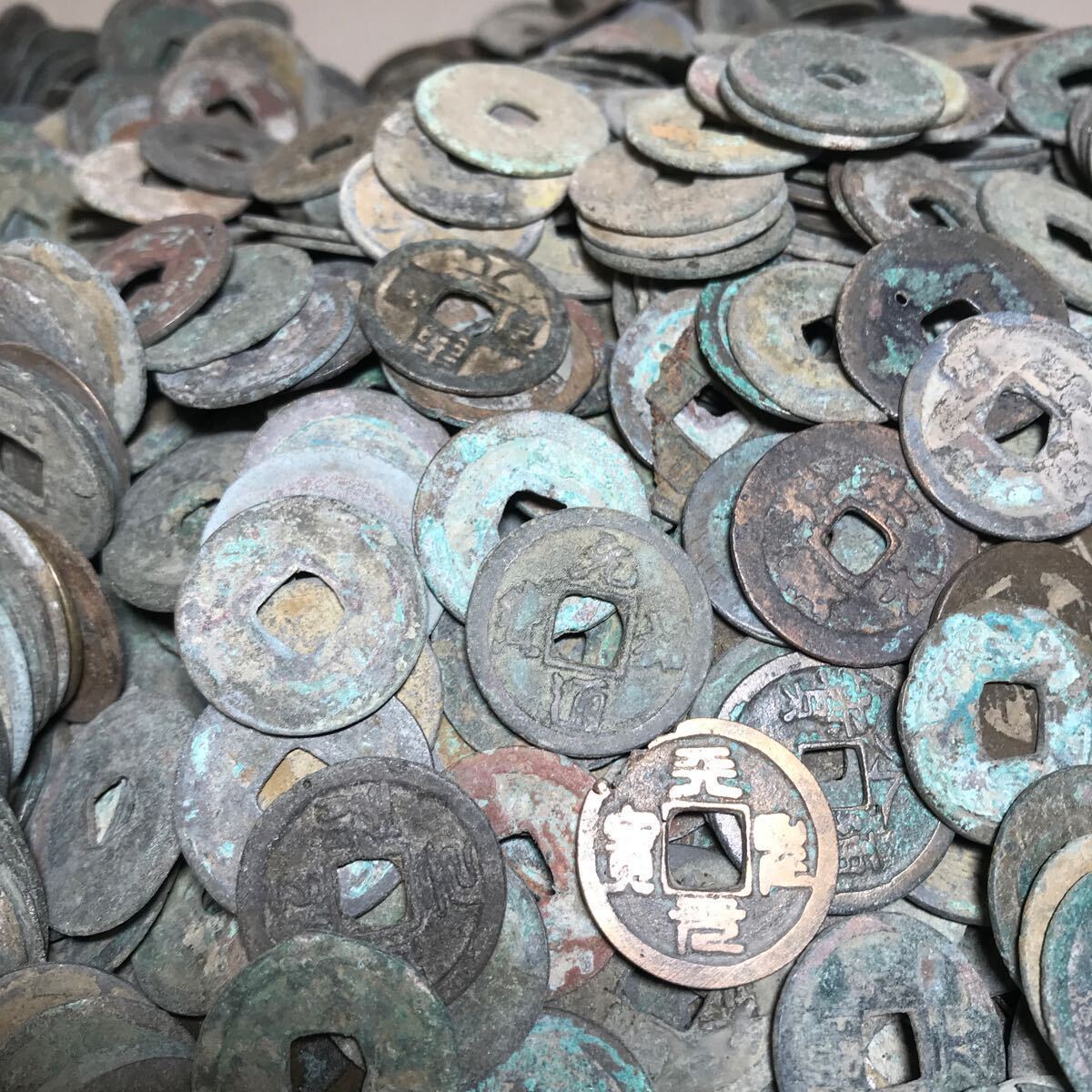 中国古銭 大量 渡来銭 出土品 穴銭 総重量約14kgの画像6