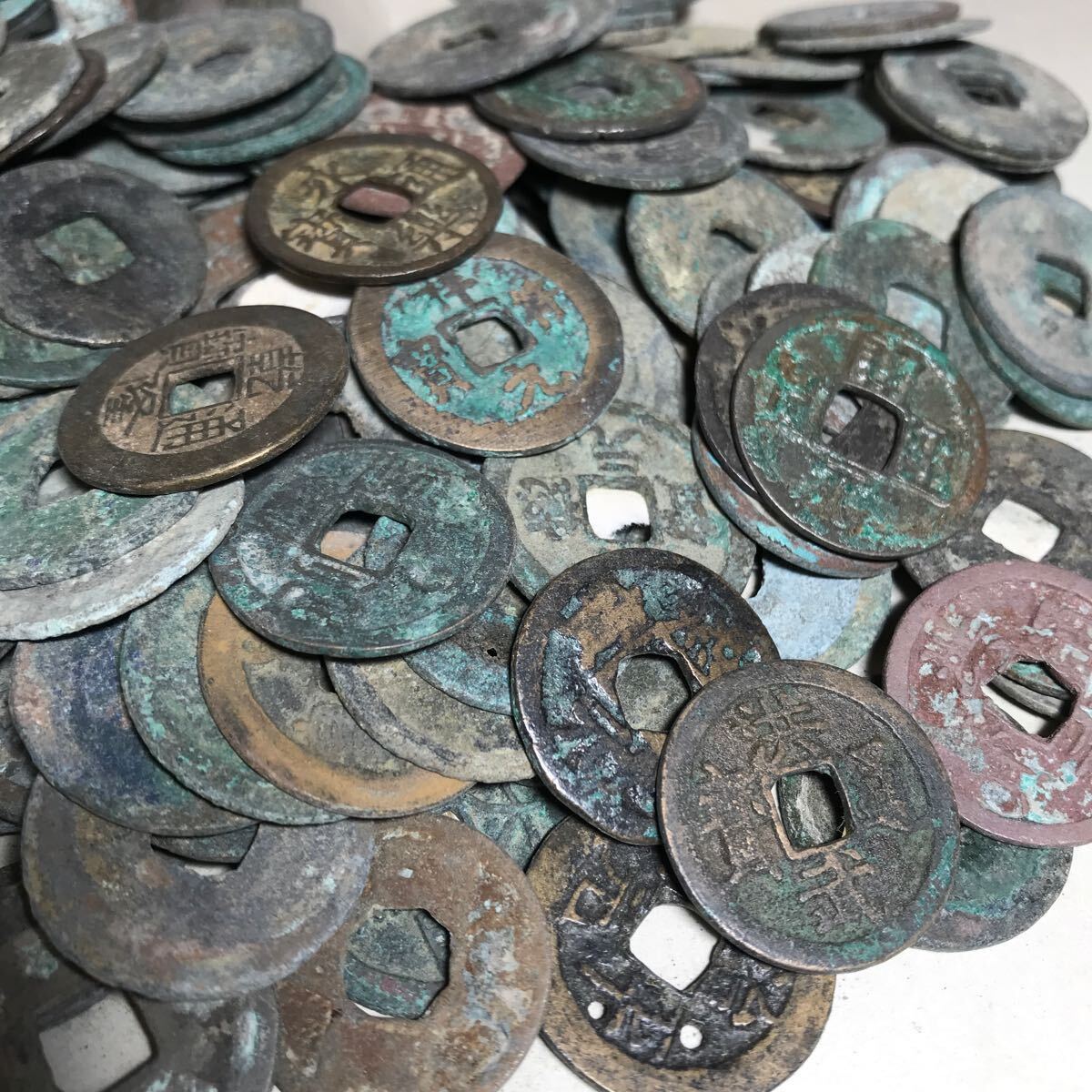 中国古銭 大量 渡来銭 出土品 穴銭 総重量約14kgの画像8