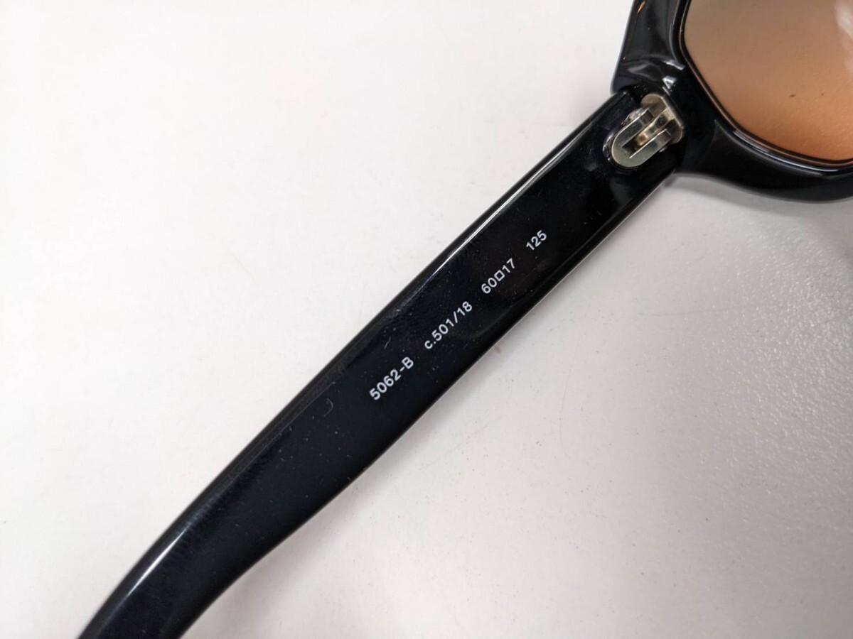 1 jpy start! Chanel CHANEL BC0605974 sunglasses plastic black here Mark 