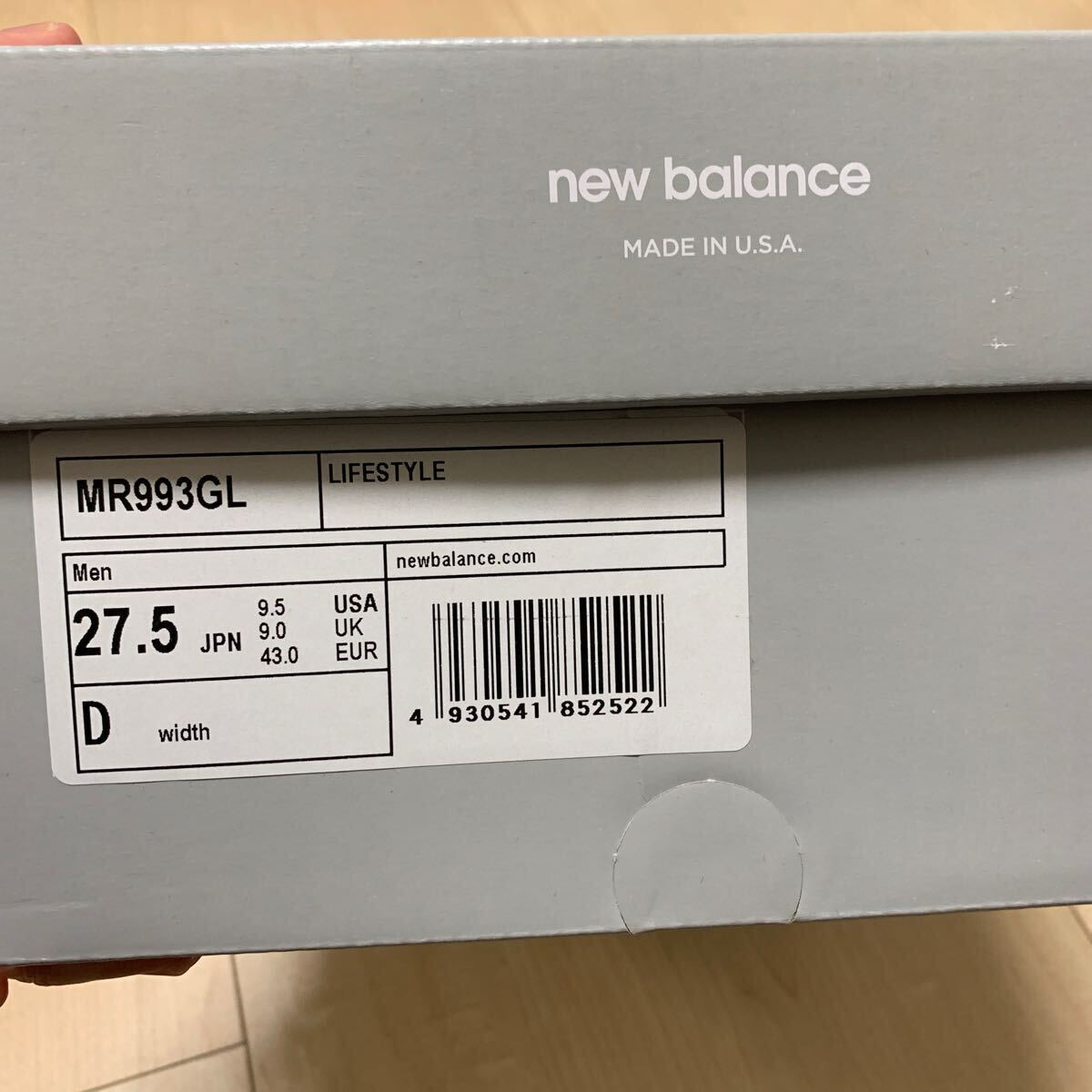 2022 год производства new balance MR993GL серый спортивные туфли 27.5.D wise превосходный товар sni Dan оценка стандартный товар New balance 992 990 991