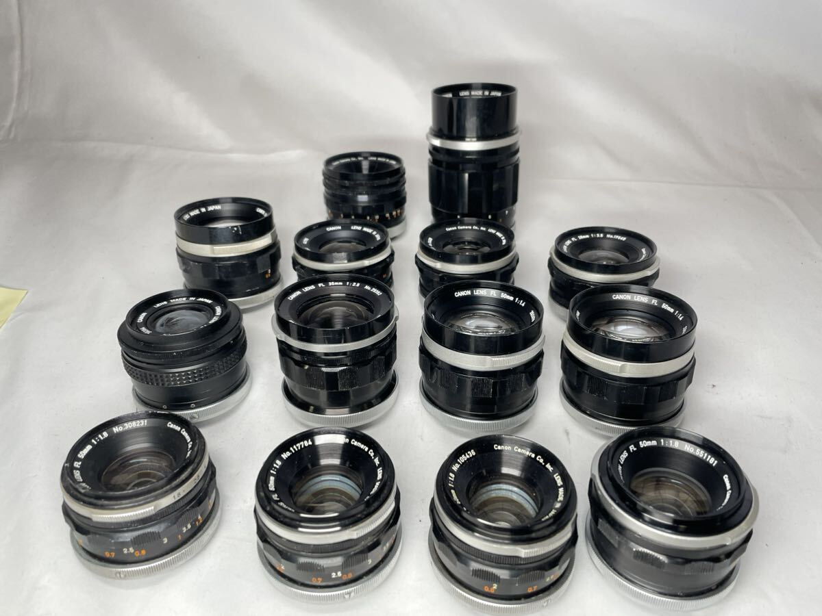 Canon キャノン FL 28mm F3.5 / FL 50mm F1.4 / FL 50mm F1.8 等 14本 まとめ売り ジャンク Jの画像8