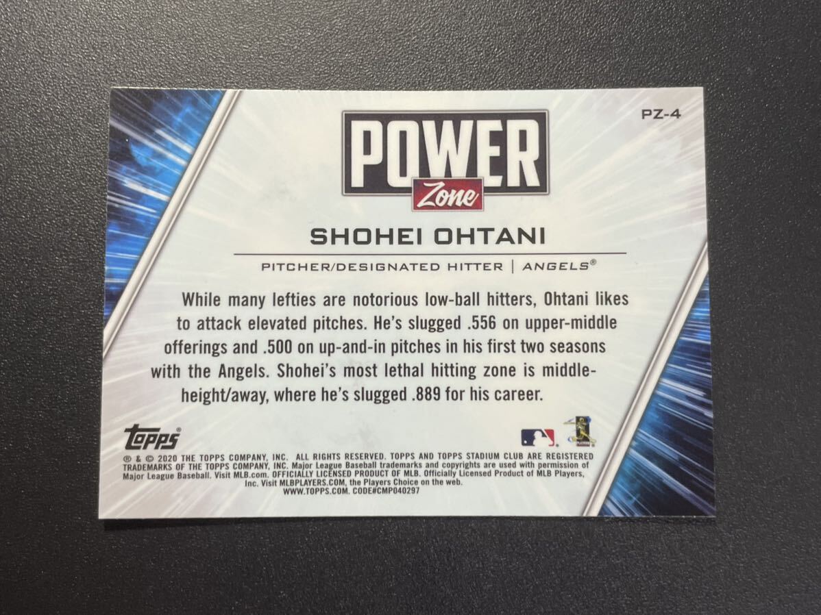 大谷翔平 2020 Topps Stadium Chrome REFRACTORリフラクター Power Zone インサート Shohei Ohtani MLBカードの画像2
