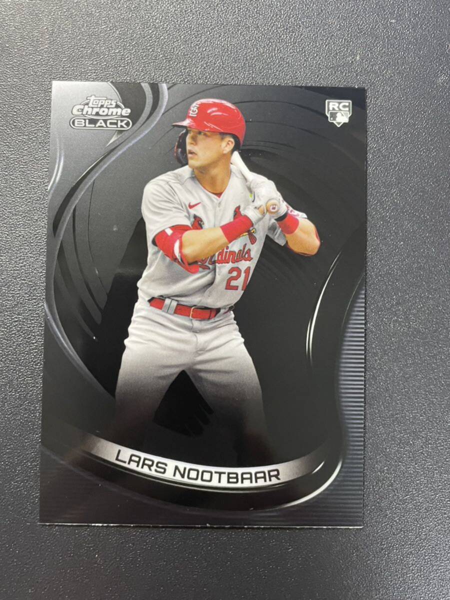 ラーズ ヌートバー 2022 Topps Chrome Black Base ルーキーカード Lars Nootbaar MLBカードの画像1