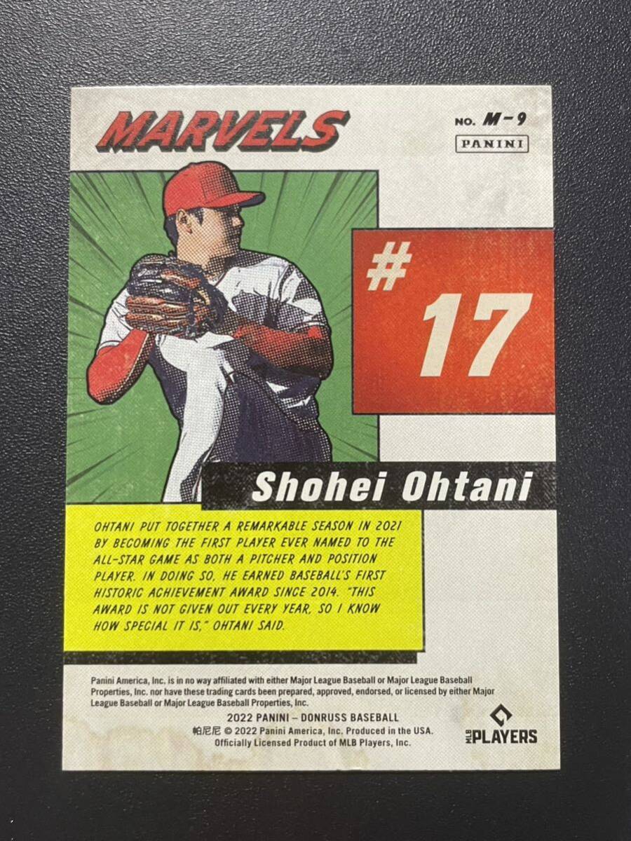 大谷翔平 2022 Donruss MARVELS Silver Vector パラレル Shohei Ohtani ドジャース WBC MLBカードの画像2