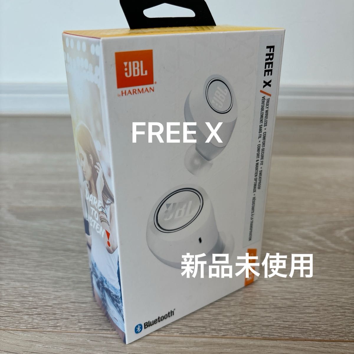 【新品未使用】JBL Free X ワイヤレスインナーイヤーヘッドホン リモコンとマイク内蔵 JBLFREEXWHTBT