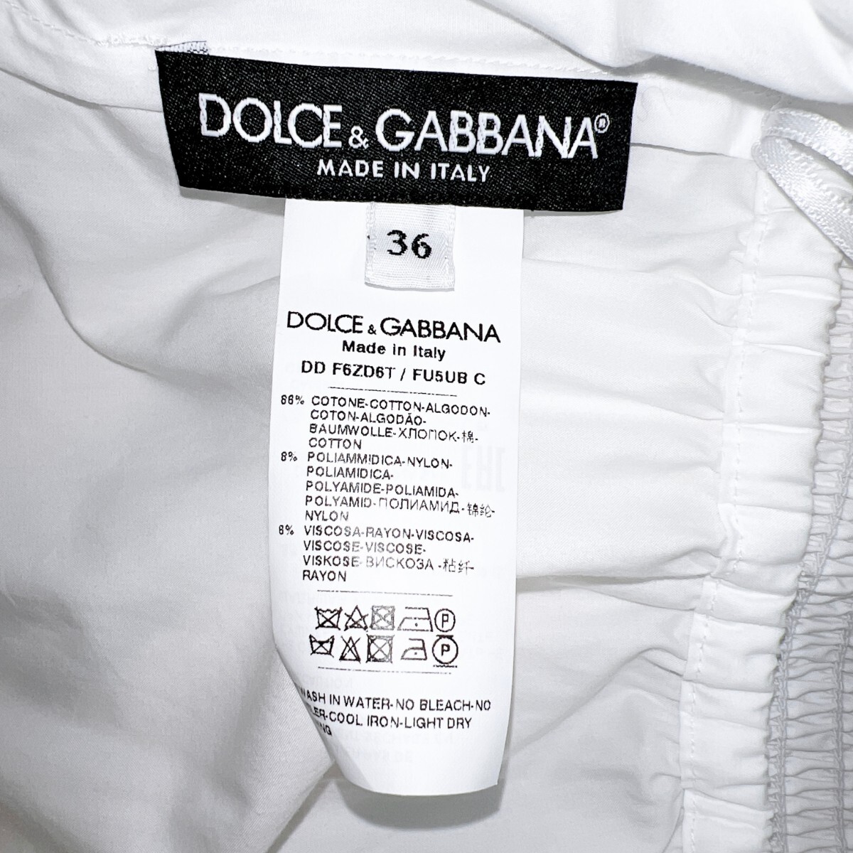DOLCE&GABBANA　ワンピース　ドレス　美品　ホワイト　ドルチェアンドガッバーナ　コットン　レース　ドルガバ　36　確実正規品_画像5