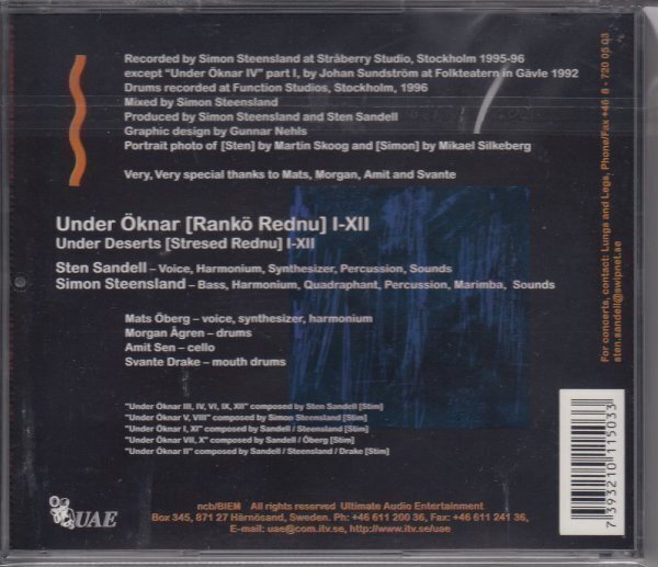 SIMON STEENSLAND+STEN SANDELL / UNDER OKNAR（輸入盤CD）_画像2