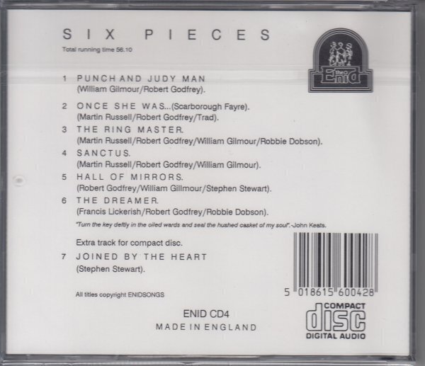 THE ENID / SIX PIECES（輸入盤CD）_画像2