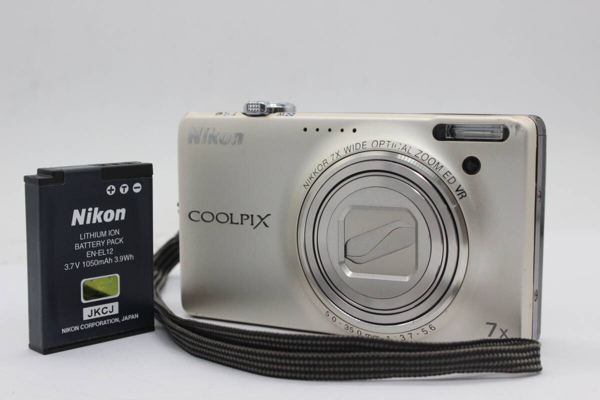 【返品保証】 ニコン Nikon Coolpix S6000 7x バッテリー付き コンパクトデジタルカメラ v1118_画像1