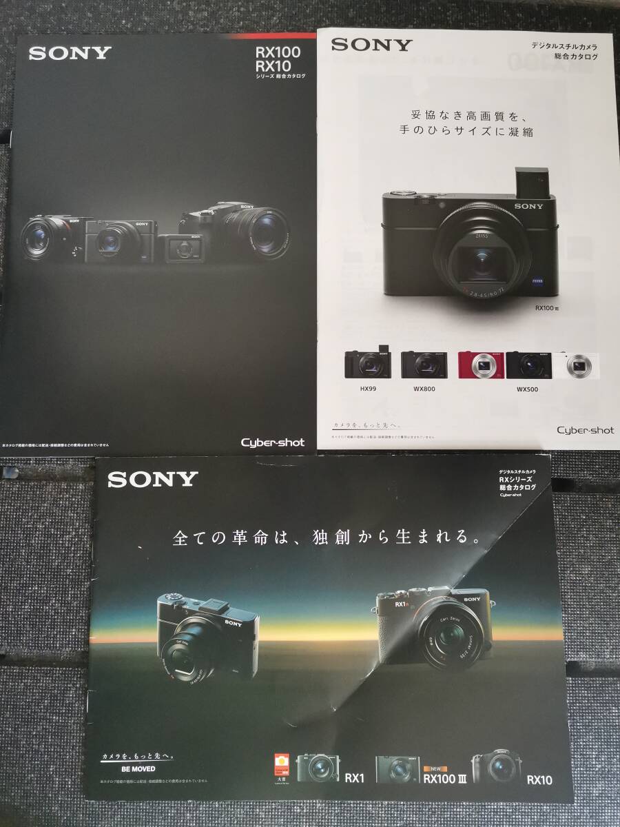 △カタログ　3冊　SONY　RX１　RX100　RX100Ⅱ　RX10　RX100Ⅶ　HX99　WX800 WX500　_画像1