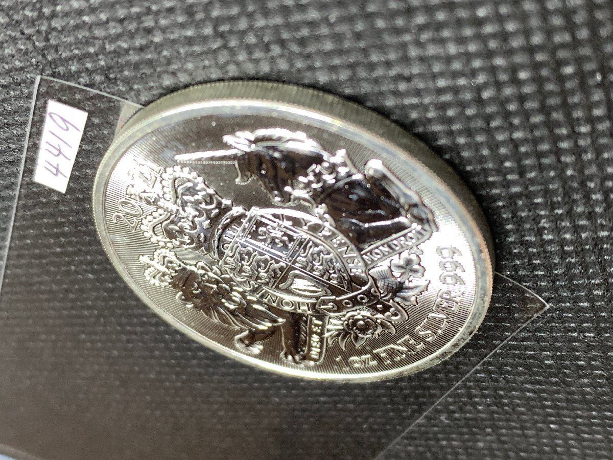31.1グラム 2021年 (新品) イギリス「 英国王室の紋章・ライオン・ユニコーン 」純銀 1オンス 銀貨の画像3