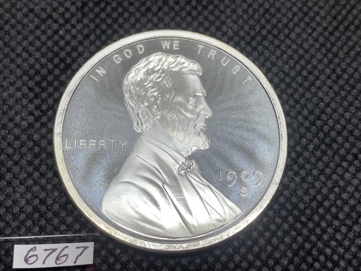 31.1グラム (新品) アメリカ「リンカーン ウィートセント」純銀 1オンス メダルの画像1