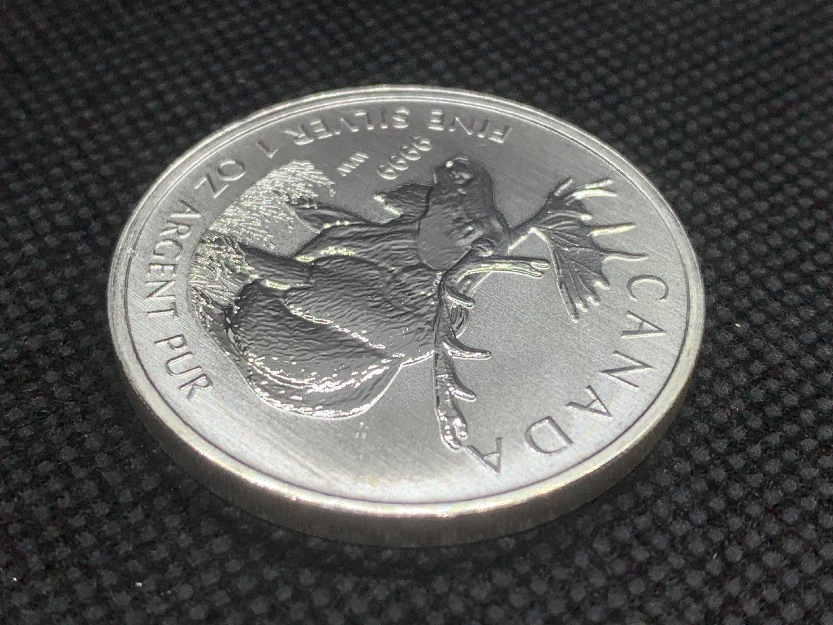 31.1 グラム 2012年 (新品) カナダ「ヘラジカ・ムース」 5ドル 純銀 1オンス 銀貨の画像3