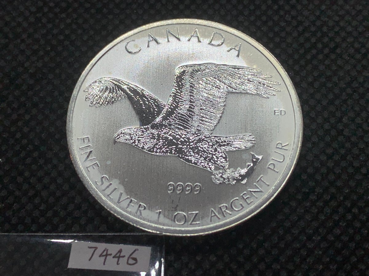 31.1 グラム 2014年 (新品) カナダ「ハクトウワシ・白頭鷲」純銀 1オンス 銀貨の画像1