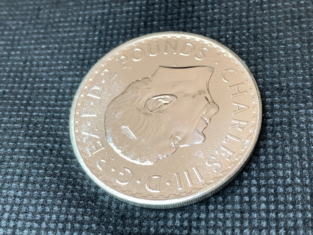 31.1グラム 2024年 (新品) イギリス「ブリタニア」純銀 1オンス 銀貨 (チャールズ3世)の画像6