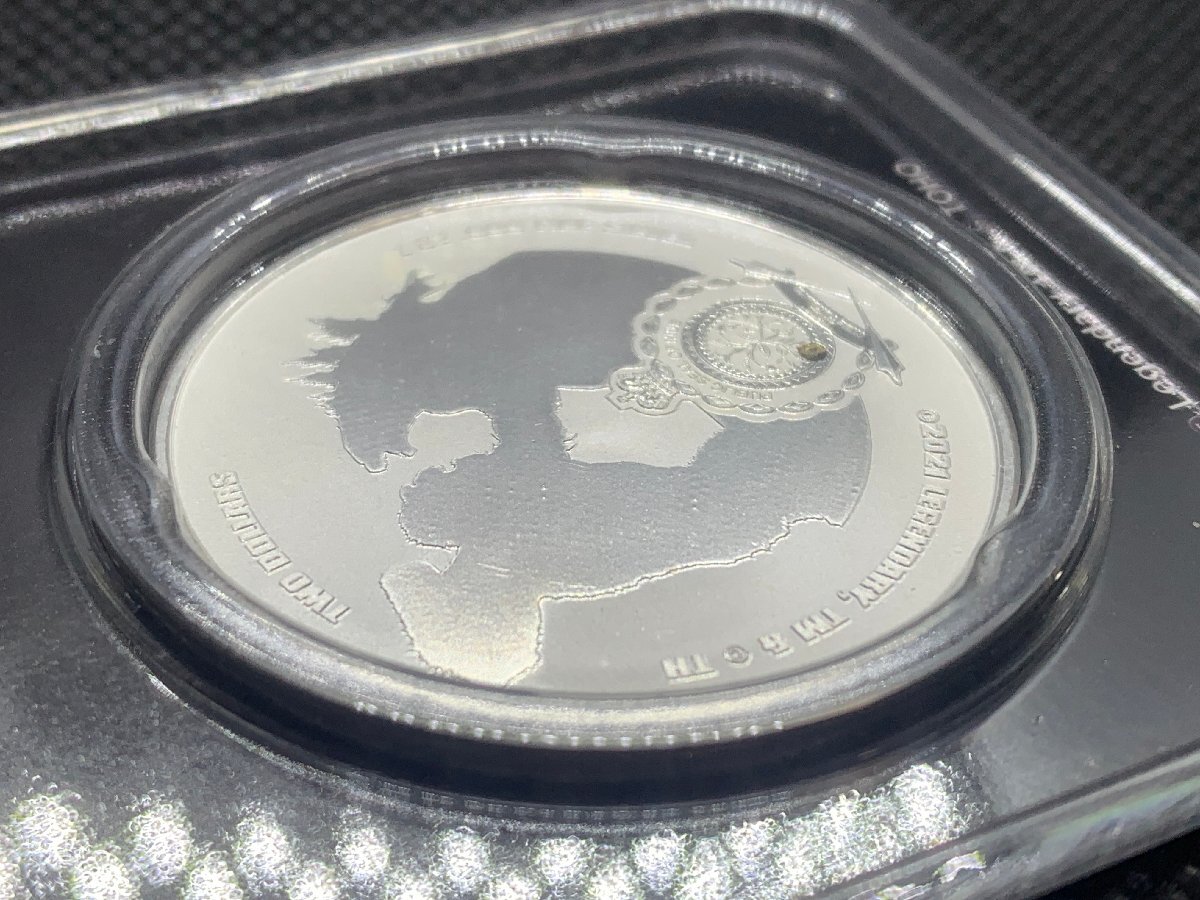 31.1 gram 2021 year ( new goods )niue Godzilla VS navy blue g:[ Mechagodzilla ] original silver 1 on scalar silver coin 