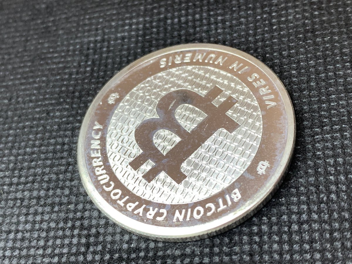 31.1グラム (新品) アメリカ「ビットコイン・BTC」純銀 1オンス メダル_画像5