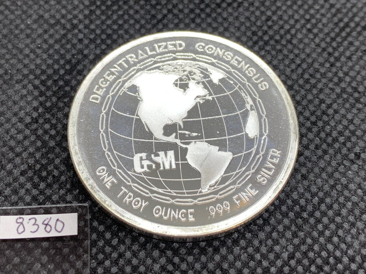 31.1 gram ( new goods ) America [ bit coin *BTC] original silver 1 ounce medal 