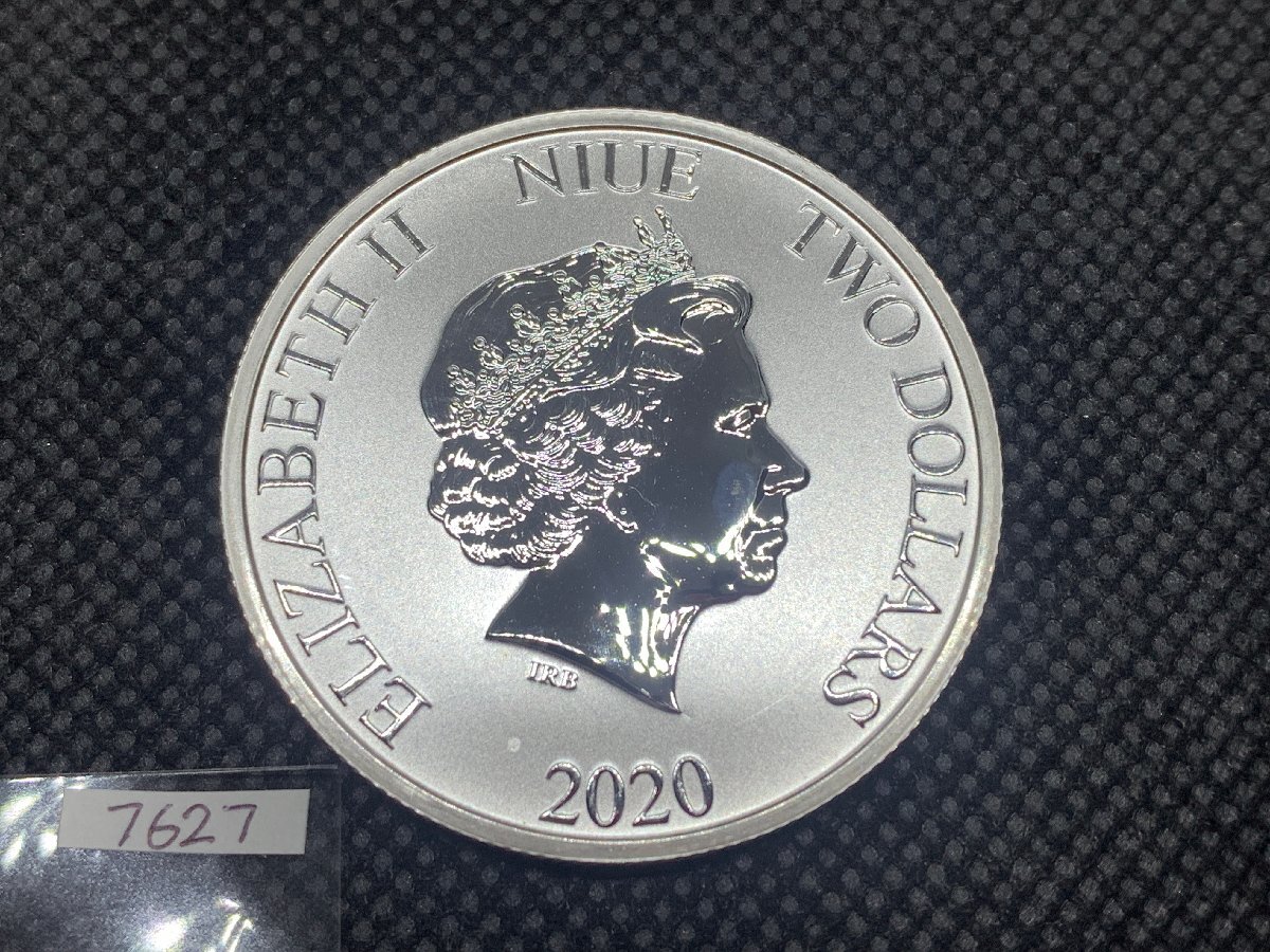 31.1 gram 2020 year ( new goods )niue[ Star Wars * dozen beige da-* light saver ] original silver 1 ounce silver coin 