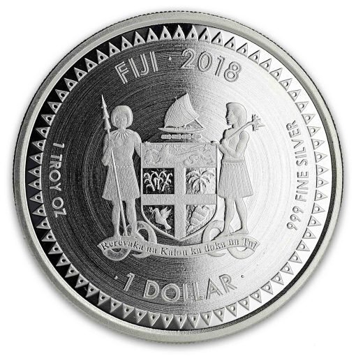 [ written guarantee * capsule with a self-starter ] 2018 year ( new goods )fiji-[ Pacific dollar ] original silver 1 ounce silver coin 