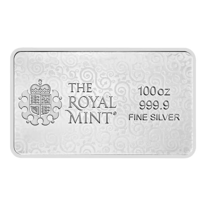 [ written guarantee attaching .] ( new goods ) 2024 year ( new goods ) England [una. lion ] original silver 100 ounce bar 