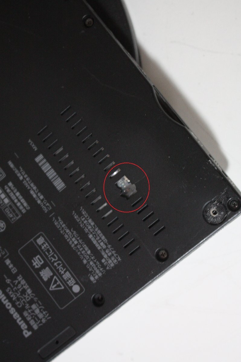 F5375【ジャンク】Let's note CF-MX3 CF-MX3LGCCS i5-4310U 4GB HDDなし　パーツ再利用に_破損しています