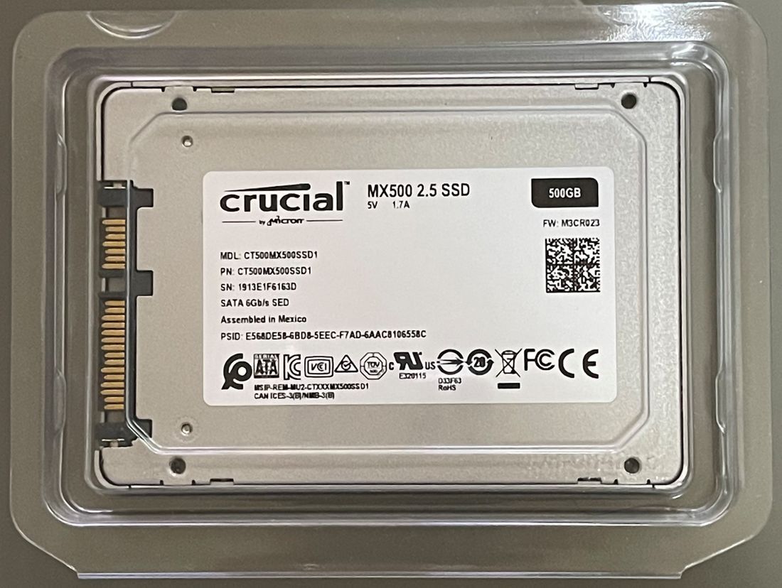 ■ Crucial 500GB ×　5台　(CT500MX500SSD1)　中古_画像3