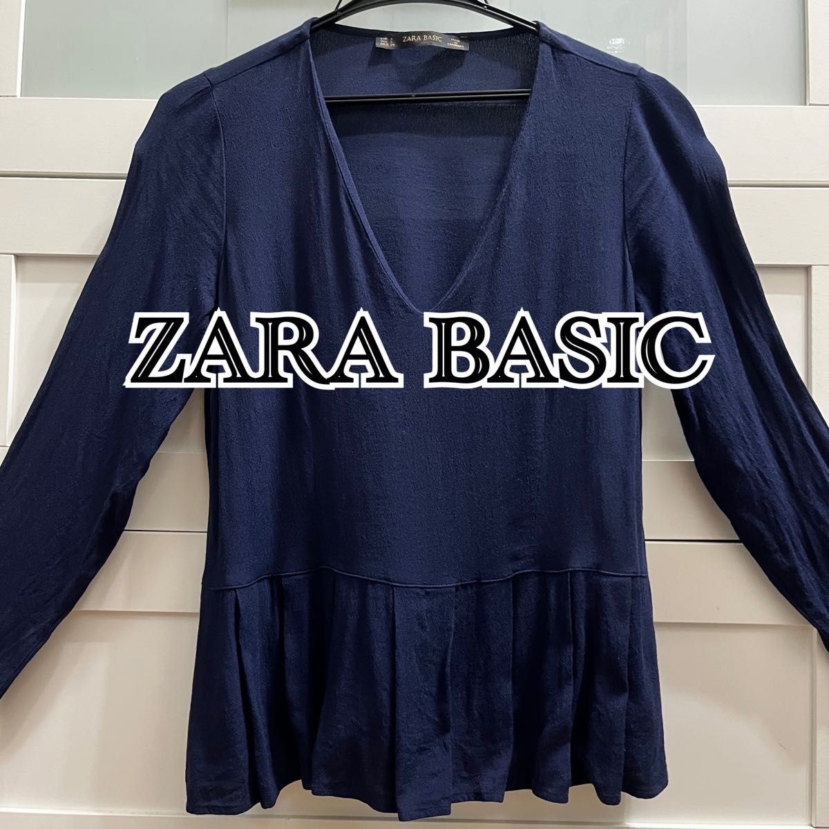 ZARA BASIC カットソー ネイビー