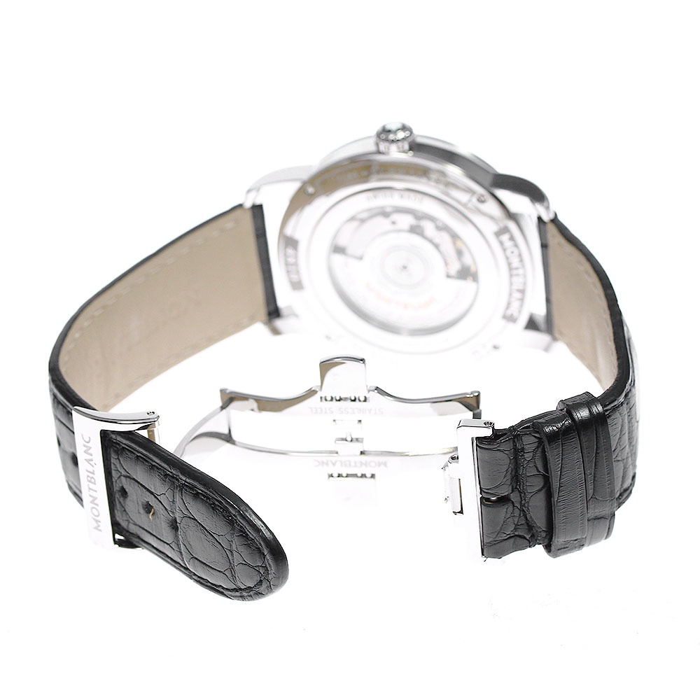  Montblanc MONTBLANC 114857 dual time self-winding watch men's box * written guarantee attaching ._806174