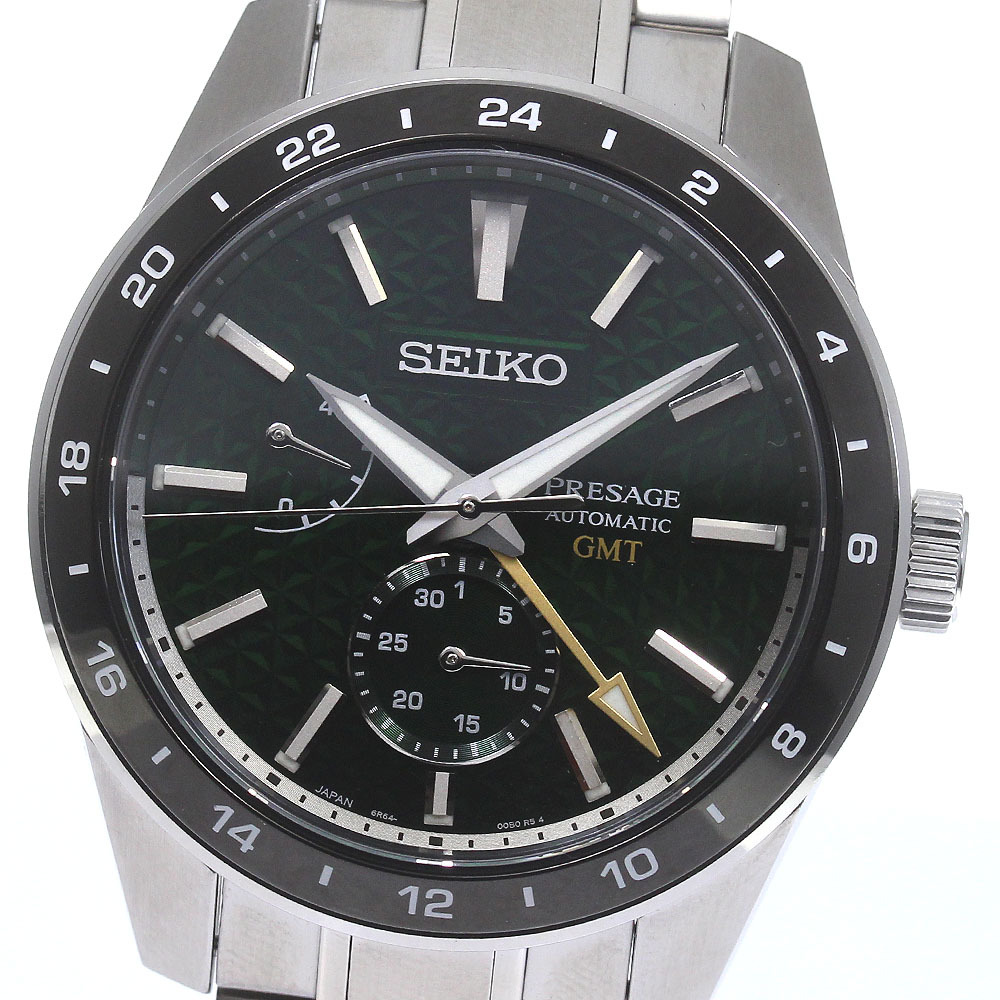 セイコー SEIKO SARF003/6R64-00C0 プレサージュ GMT 自動巻き メンズ 良品 _818447_画像1