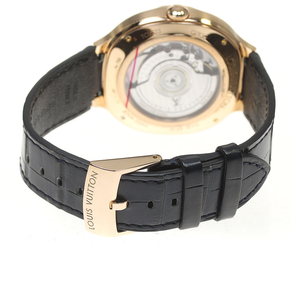  Louis * Vuitton LOUIS VUITTON Q7E30voyaja-GMT K18PG самозаводящиеся часы мужской прекрасный товар коробка * с гарантией ._816344