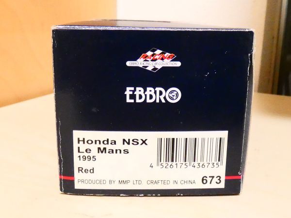 エブロ EBBRO 1/43 HONDA ホンダ NSX ルマン 1995 ミニカーの画像8