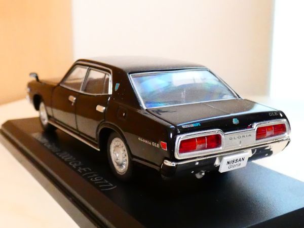 国産名車コレクション 1/43 日産 グロリア nissan gloria 2000 GL-E 1977 黒 アシェット 旧車 クラシックカー ミニカー ＴA_画像2