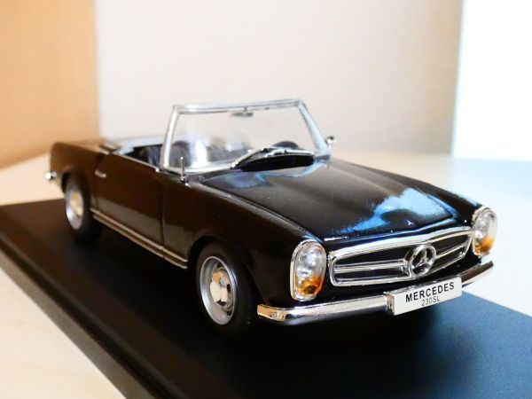 国産名車コレクション 1/43 メルセデス ベンツ Mercedes-Benz 230SL 1963 黒 アシェット 旧車 クラシックカー ミニカー 303_画像1