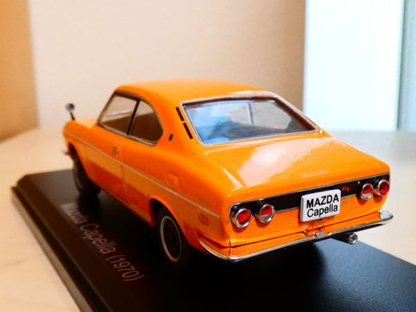 国産名車コレクション 1/43 マツダ カペラ 1970 オレンジ アシェット mazda capella 旧車 クラシックカー ミニカー 303_画像2