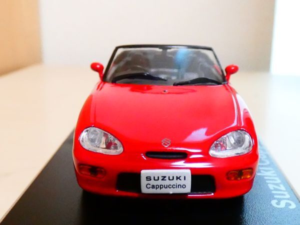 国産名車コレクション 1/43 スズキ カプチーノ Suzuki Cappuccino 1991 赤 アシェット 旧車 クラシックカー ミニカー TA_画像5